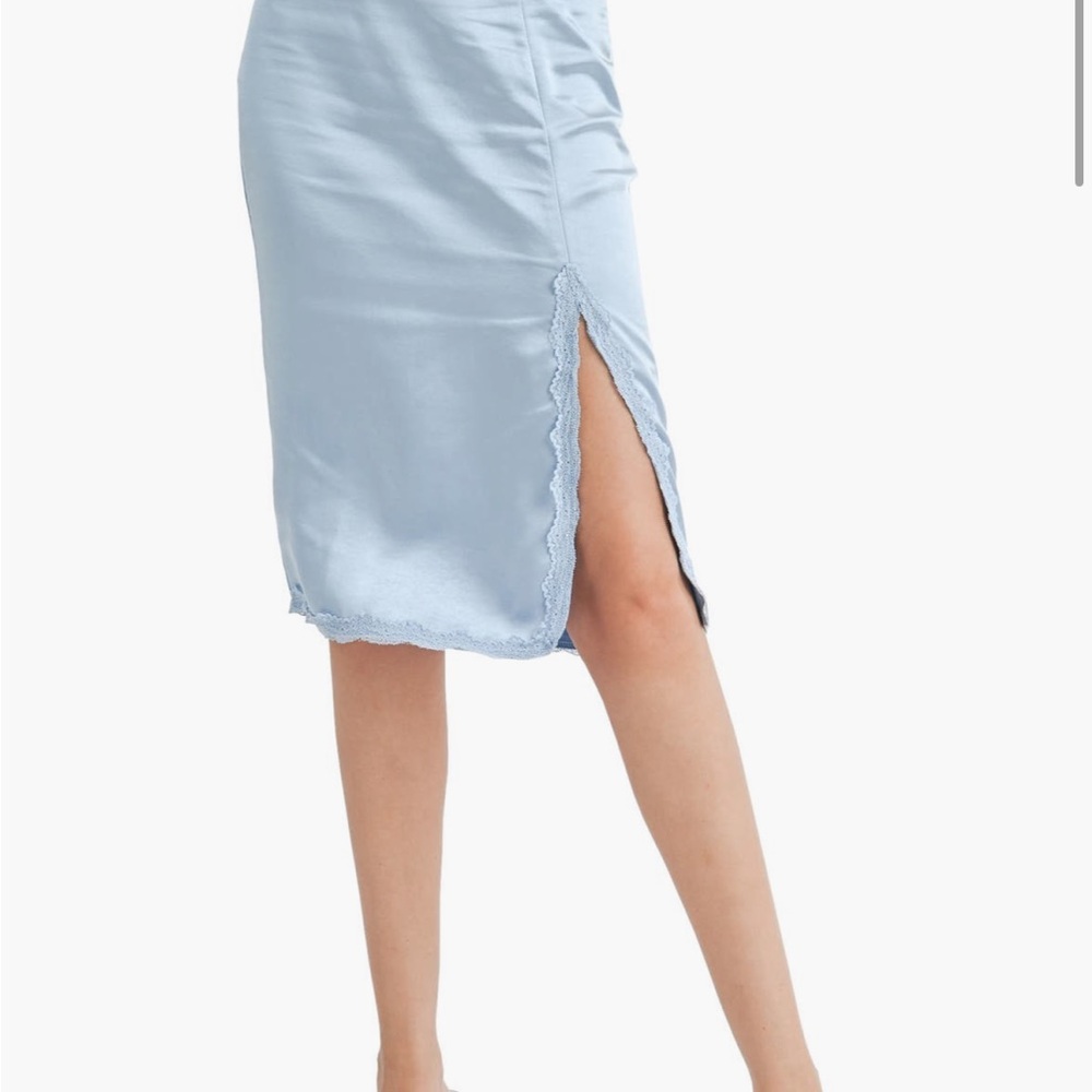 NWT Satin Midi Skirt